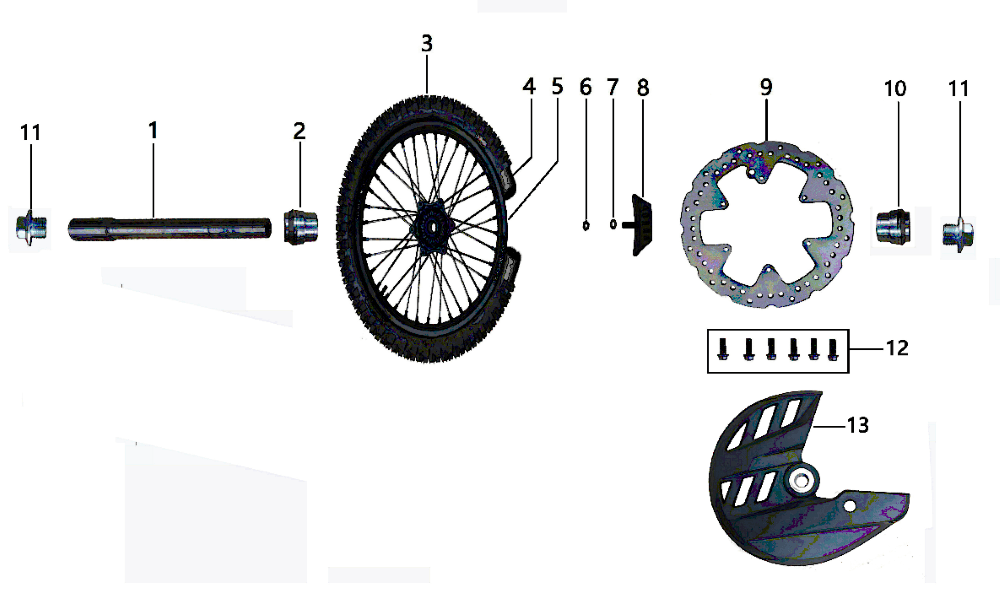 Переднее колесо