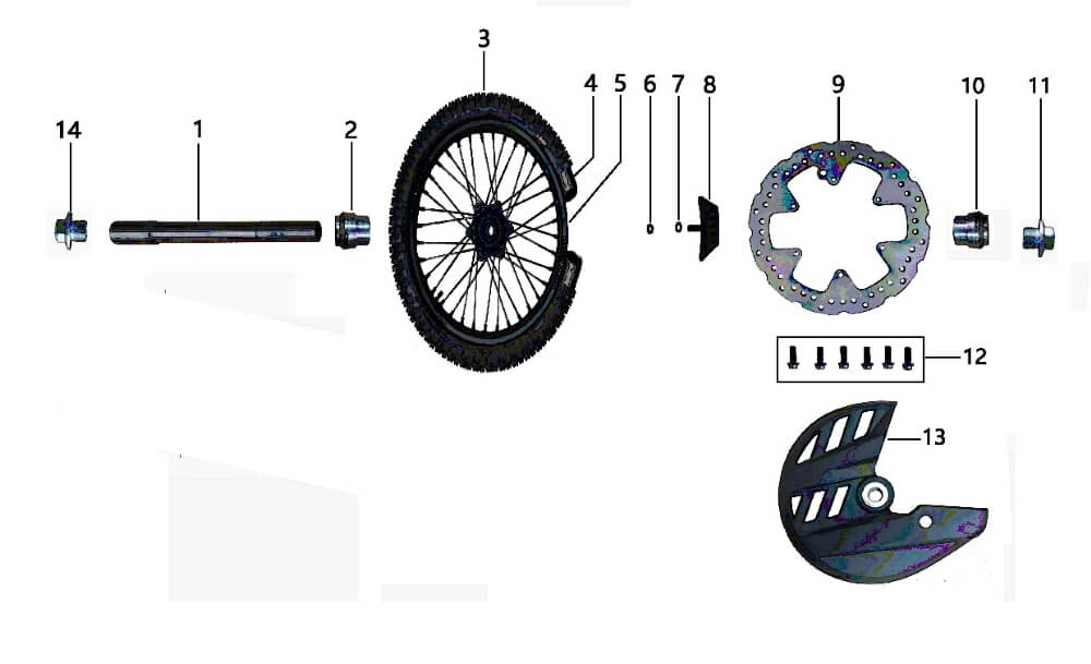 Переднее колесо