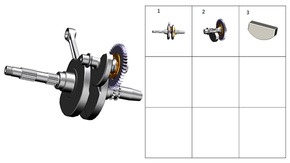 ZT1P77MP Коленчатый и балансировочный вал