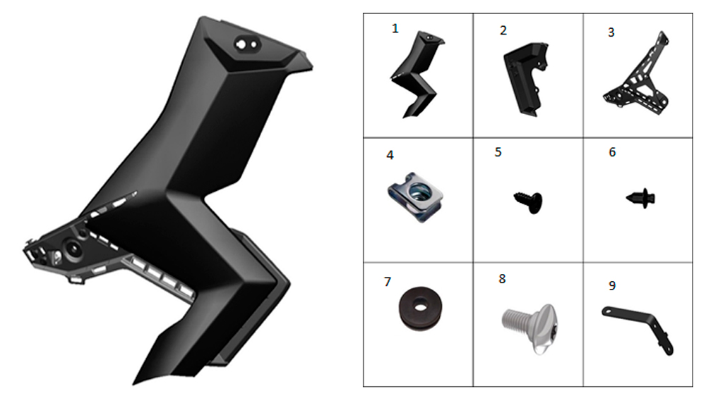 Накладка боковая центральная левая 4