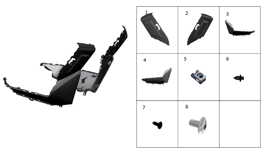 Пластик боковой (серый)