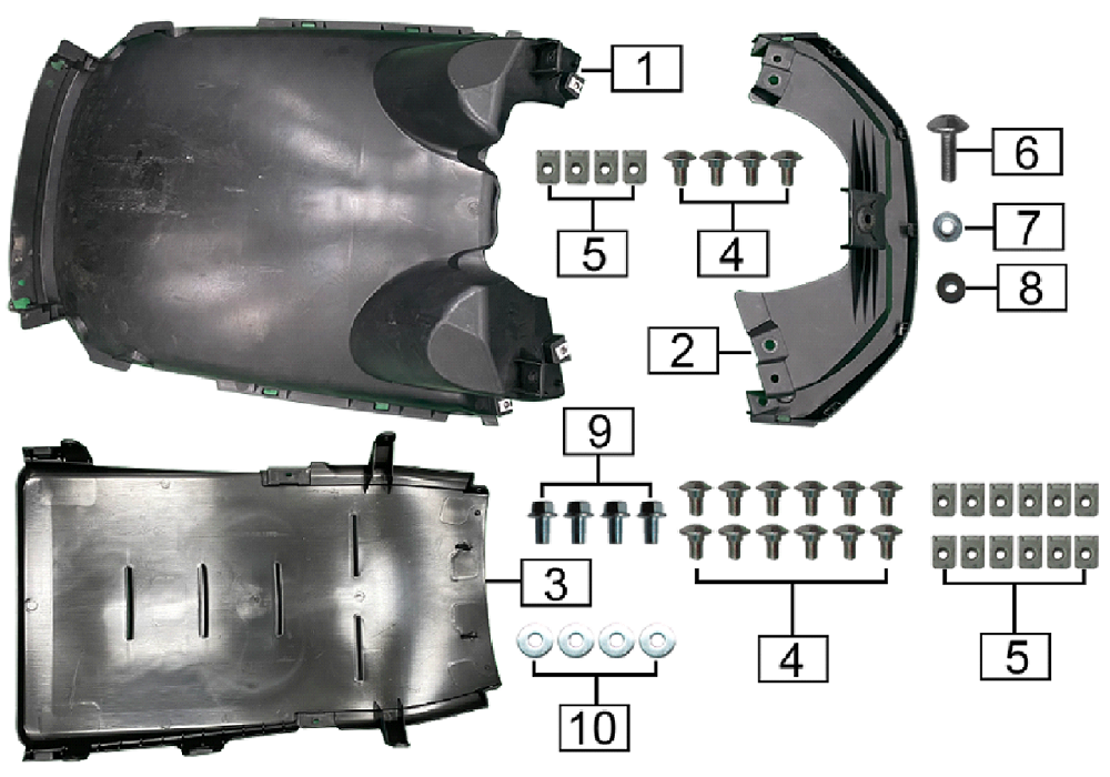 Передний обтекатель (внутренняя часть)