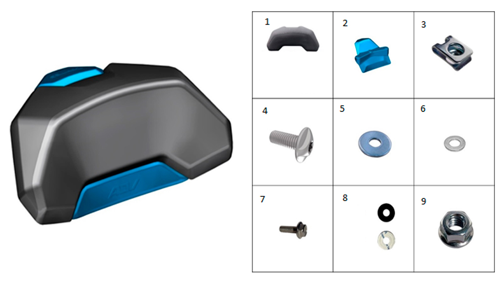 Спинка сидения (синяя)