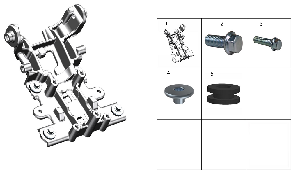 База крепления ветрового стекла