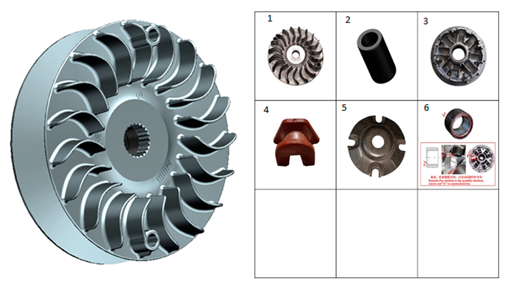Вариатор (компоненты) ZT1P77MP