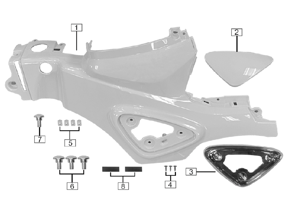 Крышка правая пластиковая