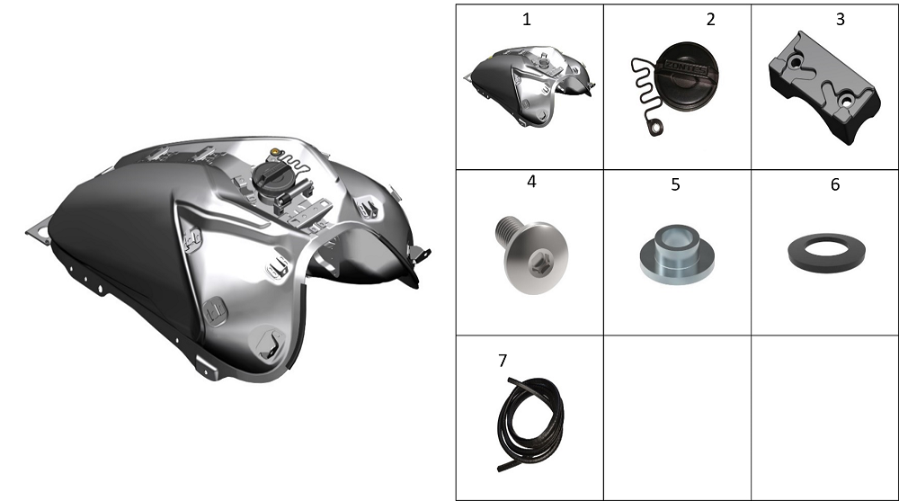 Бак топливный(серебро)