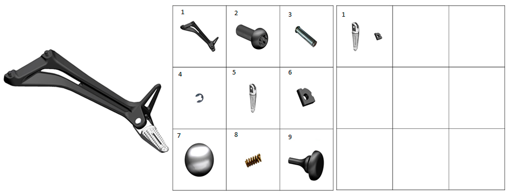 Кронштейн задней левой педали