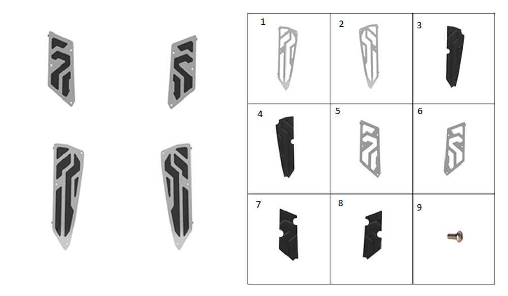 Накладки опоры для ног