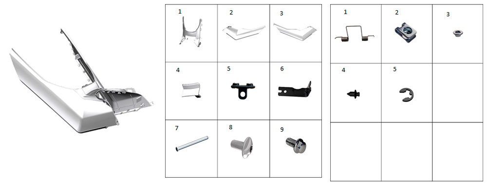 Облицовка боковая нижняя (белая-перламутровая)