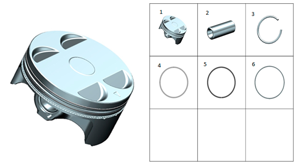 Поршень ZT1P77MP