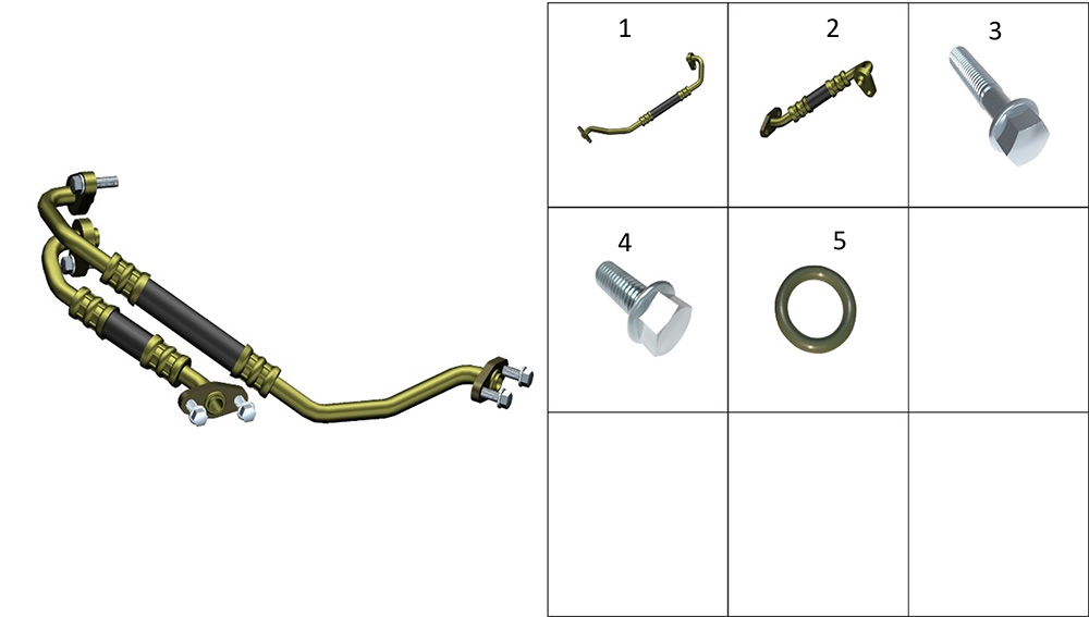 Патрубки маслоохладителя 2