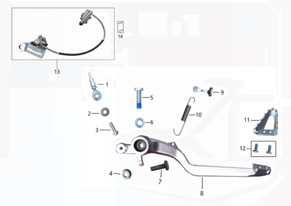 Педаль заднего тормоза