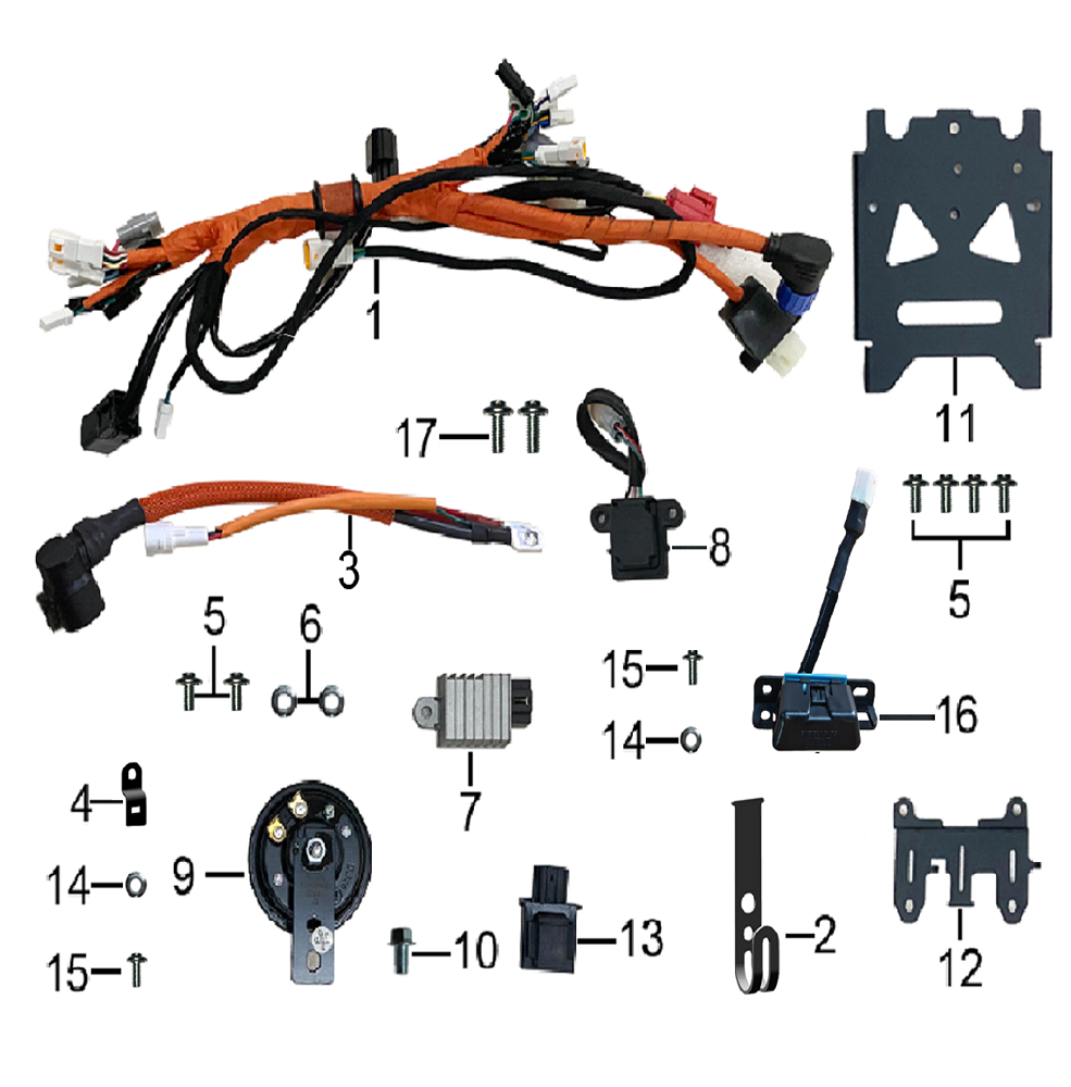 Проводка, электронные компоненты