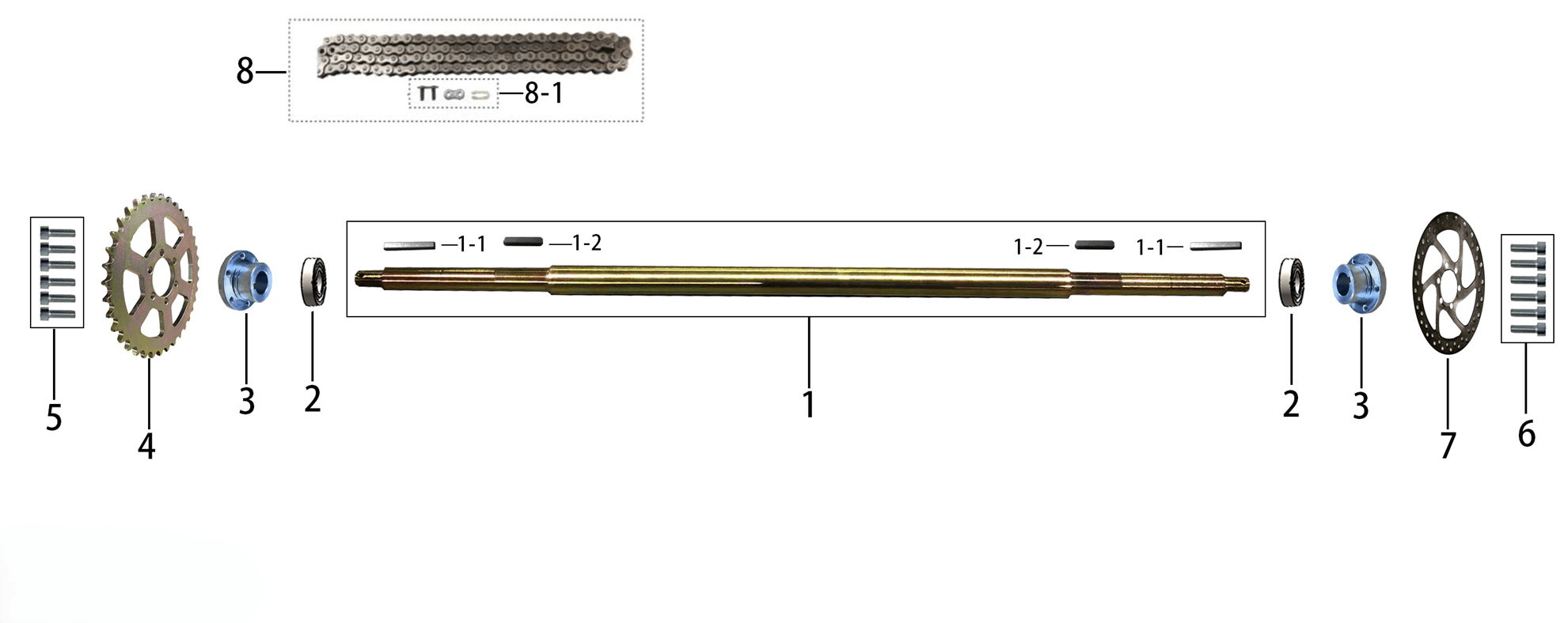 Ось задних колес