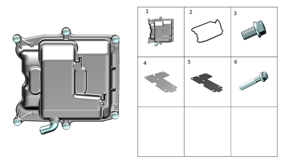 Компоненты крышки головки цилиндра ZT1P77MP