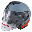 Шлем открытый со стеклом ATAKI JK526 Fusion  (Серый/красный/черный матовый, S, 1560463-600-8918)