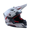 Шлем кроссовый ATAKI SC-16 Rift (красный/белый глянцевый, L, 020229-880-6936)