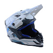 Шлем кроссовый ATAKI SC-15 Rift детский (синий/белый глянцевый, YS, 020229-880-9619)