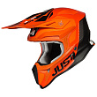 Шлем кроссовый JUST1 J18 Pulsar (оранжевый/белый/черный глянцевый, S, 020035-880-1420)