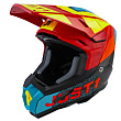 Шлем кроссовый JUST1 J22 Carbon Adrenaline  (красный/синий/Hi-Vis желтый глянцевый, L, 1560035-880-2511)