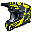 Шлем кроссовый JUST1 J22 F FALCON (черный/титановый/Hi-Vis желтый глянцевый, M, 1560035-880-2872)