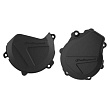 Защита крышки сцепления + зажигания + помпы POLISPORT KTM EXC-F450 17-22 черный (90991)