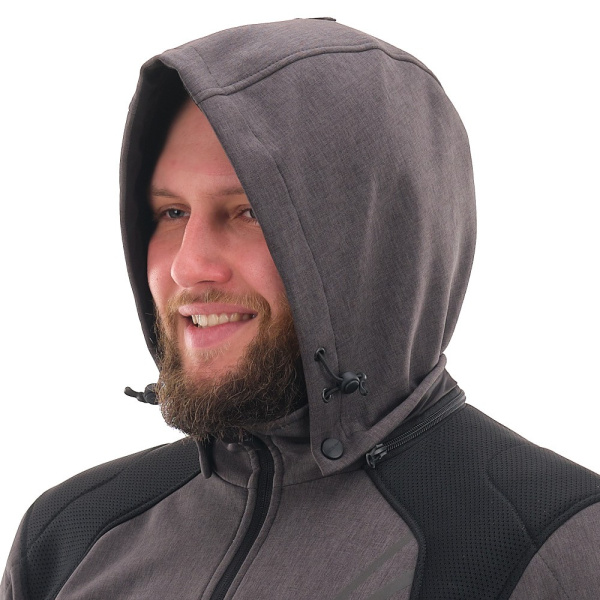 Мототолстовка DF Urban Grey с защитой