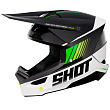 Шлем кроссовый SHOT FURIOUS PEAK (черный/белый/зеленый глянцевый, L, A07-21C1-K01-10)