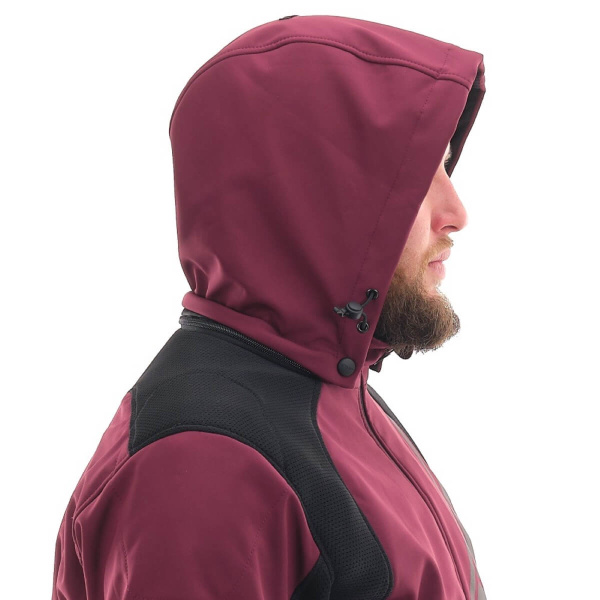 Мототолстовка DF Urban Bordo с защитой