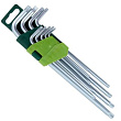 Набор ключей TORX 9 шт с отверстием удлинённых (Т10,Т15,Т20,Т25,Т27,Т30,Т40,Т45,Т50) "ДТ" 40/10