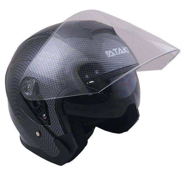 Шлем открытый со стеклом ATAKI JK526 Carbon