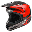 Шлем кроссовый FLY RACING KINETIC Straight Edge (красный/черный/серый, S, 140126-880-1600)