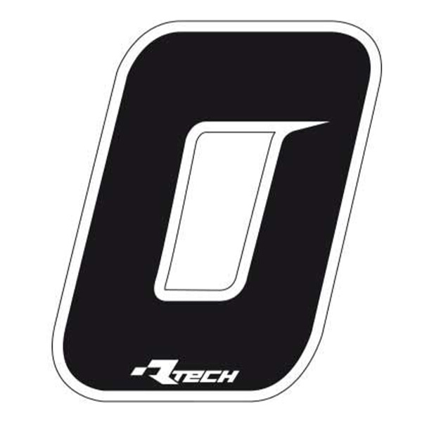 Наклейка R-TECH 14,5х11,5 см стартовый номер "0"
