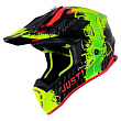 Шлем кроссовый JUST1 J38 Mask (Hi-Vis желтый/красный/черный, S, 020035-941-7707)