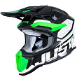 Шлем кроссовый JUST1 J18 HEXA (Hi-Vis зеленый/белый, XL, 1560035-880-6666)