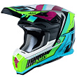 Шлем кроссовый JUST1 J22 F FRENETIK (синий/Hi-Viz желтый/фиолетовый глянцевый, S, 1560035-880-8308)