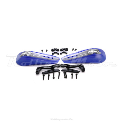 Защита рук двухкомпонентная + крепеж на руль RENTHAL HG-100 (синий, , 140372-123-4473) Защита рук двухкомпонентная + крепеж на руль RENTHAL HG-100 (синий, , 140372-123-4473)