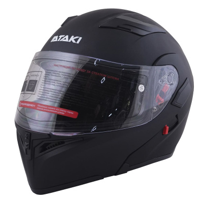 Шлем модуляр ATAKI JK902 Solid (черный матовый, XL, 020229-598-9589) Шлем модуляр ATAKI JK902 Solid (черный матовый, XL, 020229-598-9589)