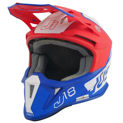 Шлем кроссовый JUST1 J18 Vertigo (синий/белый/красный матовый, 2XL, 1560035-880-5364) Шлем кроссовый JUST1 J18 Vertigo (синий/белый/красный матовый, 2XL, 1560035-880-5364)